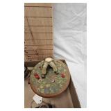 Vintage Ice Crusher, Plaster Cat, Music Box, Beaded Whimsey Purse