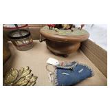 Vintage Ice Crusher, Plaster Cat, Music Box, Beaded Whimsey Purse