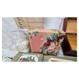 Post Card Collection, wood Storage Box and Vintage Items