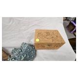 Wood Handkerchief Box and Vintage Dress Hats