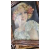 Wicker Baskets and Vintage Pictures Lot