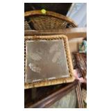 Wicker Baskets and Vintage Pictures Lot