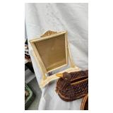 Wicker Baskets and Vintage Pictures Lot
