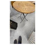 Wall Décor, Towel Rack and Round Wicker Folding Table