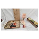 Gone with the Wind Syle Glass Lamp, Cupie Figure, Jewelry Box