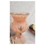 Gone with the Wind Syle Glass Lamp, Cupie Figure, Jewelry Box