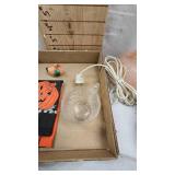 Gone with the Wind Syle Glass Lamp, Cupie Figure, Jewelry Box