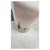 Minature Oil Lamps, Plates, Cup and Saucer, Hand Painted Lamp Shade