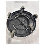 Black Plastic Garbage Can Caddy