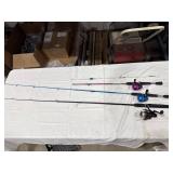 3 Fishing Rods with Reels