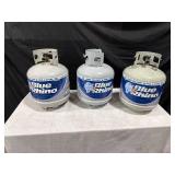 Three Blue Rhino Propane Tanks (empty)
