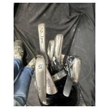 Assorted Golf Clubs & Bag
