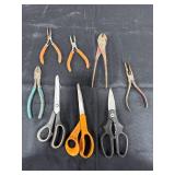 Assorted Pliers and Scissors Lot