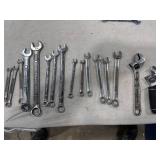 Assorted Craftsman Wrenches Lot including both open-end and adjustable types.