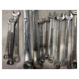 Assorted Craftsman Wrenches Lot including both open-end and adjustable types.