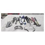 Assorted Hand Tools & Safety Glasses