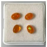 Natural Ethiopian Fire Opals 4MM x 8MM