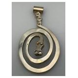 Vintage 40.27 Grams Large 800/925 Silver ? Snake Brooch