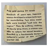 Vintage 24K Gold Plated 5/8" "BEN WA" Balls In Original Case