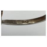 SIZE 6 Silver 925 Marked Green Stone Ring  1.91 Grams