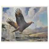 Unframed Mario Fernandez "On Golden Wings" Eagle Print 19 1/2" x 24" 64/200