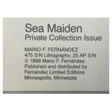 Unframed Mario Fernandez "Sea Maden" Snow Owl Print  19" x 29 1/2" 105/475