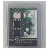 Artifacts NHL 18/40 Triple Patch Card Including Jean Sabastian Giguere, Phil Kessel And Tomas Kaberle (Doublke Sleeved)