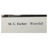 Framed Behind Glass M.C. Escher "Waterfall" Print 12 3/4" x 16 3/4"