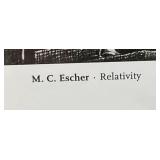 Framed Behind Glass M.C. Escher "Relativity" Print 12 3/4" x 16 3/4"