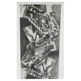 Framed Behind Glass M.C. Escher "House Of Stairs" Print 12 3/4" x 16 3/4"