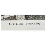 Framed Behind Glass M.C. Escher "Print Gallery" Print 12 3/4" x 16 3/4"
