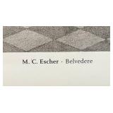 Framed Behind Glass M.C. Escher "Belvedere" Print 12 3/4" x 16 3/4"