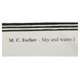 Framed Behind Glass M.C. Escher "Sky And Water I" Print 12 3/4" x 16 3/4"