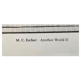 Framed Behind Glass M.C. Escher "Another World II" Print 12 3/4" x 16 3/4"