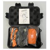 NRA Survival Kit Including Electric Torch, Flashlight, Charging Cable And Knife In Water Proof Case