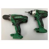 Hitachi 18Volt Drill And Impact And Battery Charger (No Batteries)
