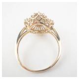 Lady’s 14K Yellow Gold Cubic Zirconia Ballerina Style Ring, Size 10