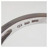 Lady’s 14K White Gold Synthetic Cubic Zirconia Ring with Marquise Center. Size 10.