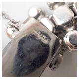 Eisenberg Ice Necklace & Bracelet Set - Clear Crystal Stones, Silver Tone