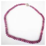 Ruby Bead Necklace - Natural Faceted Ruby