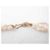 Freshwater Pearl 3-Strand Necklace -14k Clasp