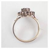 Garnet Vermeil Ring (925) - Cluster Garnet, Size 6.75