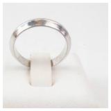 Ring - Wide Silver Tone Band, Minimalist Flat Profile