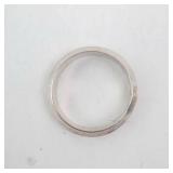 Ring - Wide Silver Tone Band, Minimalist Flat Profile