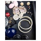 Vintage-Inspired Bold Colorful Earrings - Clip-On & Pierced Assorted Costume Jewelry Lot