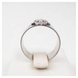 LGB Sterling Silver Crest Ring - Size 6.5