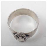 LGB Sterling Silver Crest Ring - Size 6.5