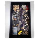 Costume Jewelry Lot - Necklaces, Beads, Charms, Rings & Earrings