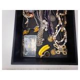 Costume Jewelry Lot - Necklaces, Beads, Charms, Rings & Earrings