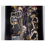 Costume Jewelry Lot - Necklaces, Beads, Charms, Rings & Earrings